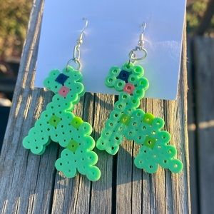 Super cute Green Dino Earrings :)